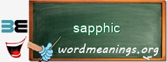 WordMeaning blackboard for sapphic